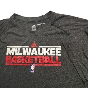 Milwaukee Bucks NBA Adidas Climalite XL Short‎ Sleeve Warmup Shirt